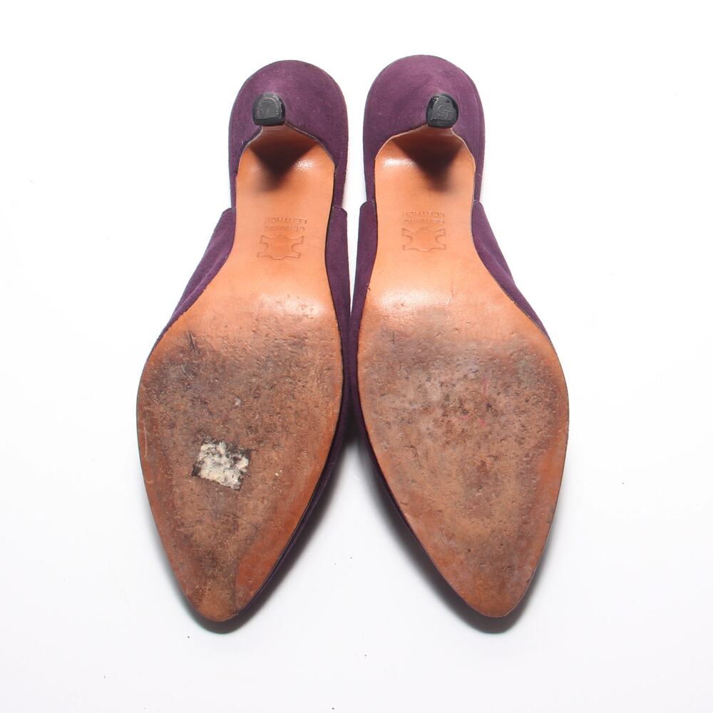 Vintage Doris Jene Purple Suede Slingback Pumps Heels Size 6.5M - Picture 5 of 8